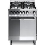 Cuisinire lofra m66mf - c 60x60 - 4 brleurs au gaz triple couronne - four multifonctions