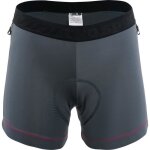Cuissard femme silvini pro - v�lo sur route - charcoal / punch - respirant - coussinets basic +
