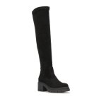 La modeuse - bottes cuissardes - cuissardes en sudine  talon et plateforme crants. dotes dun zip ...