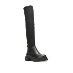 La modeuse - bottes cuissardes - cuissardes en simili avec tige en maille ctele. dotes dune fermeture ...