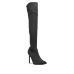 La modeuse - bottes cuissardes - cuissardes en maille  bout pointu et talon fin. modle stretch  enfiler. ...