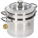 Cuit ptes - laguiole - inox argent - 3 pices - compatible induction - 24 cm