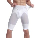 Culotte gainante homme taille haute invisible ventre plat - demeuble - blanc - fitness - respirant - ...