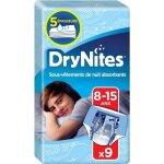 Culottes de nuit absorbantes huggies drynites pour gar�on 8 - 15 ans - 9 unit�s
