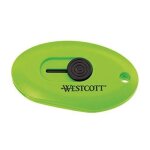 Cutter de s�curit� en c�ramique - westcott - mini utilitaire lame - vert