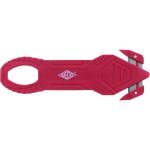 Cutter de s�curit� - wedo - ouvre carton rouge - lame cach�e - coupe - film en plastique - multi - usages ...