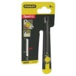 Cutter stanley mpo 9mm - poign�e �lastom�re souple et syst�me de blocage de lame