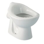 Porcher cuvette indpendante creche 27x38cm en porcelaine avec sortie horizontale d85mm. blanc rf p256301 ...