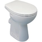 Cuvette wc sur pied surlev - porcher - ulysse - 365x48cm - porcelaine - sortie horizontale