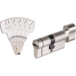 Cylindre � bouton f6s + s�cable vari� nickel� - b30 x 30 mm - ifam