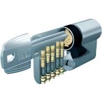 Cylindre européen tesa - te55 - nickelé - 90mm - 2 entrées - 3 clés incluses Cylindre européen tesa - te55 - nickelé - 90mm - 2 entrées - 3 clés incluses