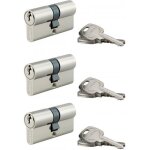 Thirard - lot de 3 cylindres de serrure double entre std 30x30mm sentrouvrant nickel3 cls / cylindre ...