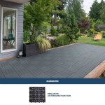 Dalles en bois home deluxe bavaro >couleur: anthracite - taille: 1 m�