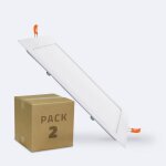 Dalle led 18w carr�e superslim coupe 205x205 mm pack de 2 unit�s 4000k blanc neutre