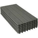 Dalle de sol rev�tement carrelage - woltu - 30x60 cm - gris clair - lot de 6