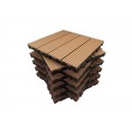 Pack dalle de terrasse 1m bois composite modular (11 pices 30 x 30 cm) - l: 30 cm - l: 30 cm - e: 24 ...
