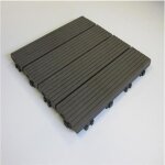 Dalle de terrasse bois composite modular - mccover - 11 pièces 30x30cm - gris carbone Dalle de terrasse bois composite modular - mccover - 11 pièces 30x30cm - gris carbone