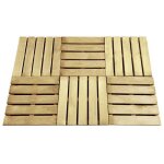 Vidaxl dalles de terrasse 6 pcs 50x50 cm bois vert