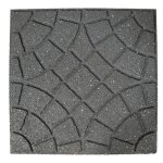 Dalle de terrasse en caoutchouc recycl� grise 45x45 cm - ribimex