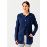 Damart - cardigan maille fantaisie manches longues - marine