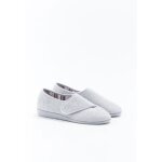 Damart - chaussons maille gaufr�e � scratch - gris clair