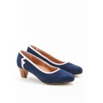 Damart - escarpins fantaisie aspect nubuck - marine