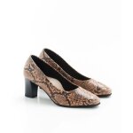 Damart - escarpins unis ou imprim� python - beige serpent