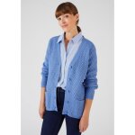 Damart - gilet maille fantaisie - bleu