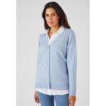 Damart - gilet uni boutonn� - bleu