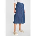 Damart - jupe ample boutonn�e - indigo