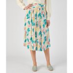 Damart - jupe �vas�e en cr�pon - blanc aquatique