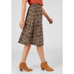 Damart - jupe maille cr�pe stretch - kaki ethnique