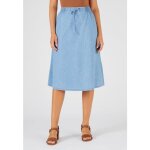 Damart - jupe tissu chambray - denim pastel