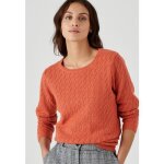 Damart - pull maille ajoure - orange brique