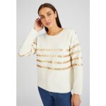 Damart - pull ray  sequins thermolactyl - ecru ray