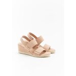 Damart - sandales compens�es � scratchs - beige