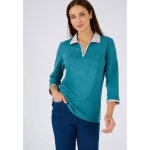 Damart - t - shirt effet 2 en 1 - turquoise fonc