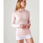 Damart - sous - pull col montant maille côtelée labellisée thermolactyl et soie - rose tendre Damart - sous - pull col montant maille côtelée labellisée thermolactyl et soie - rose tendre