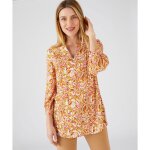 Damart - tunique imprim� fleurs et feuilles - rose imprim�