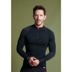 Damartsport - t - shirt col zipp energy thermolactyl 4 homme - noir