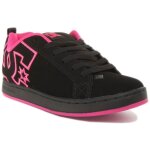 Dc shoes court graffik baskets � lacets pour femmes en noir rose (noir rose 42)