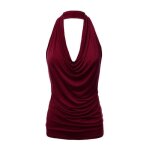 D�bardeur femme bordeaux - slim fit - sans manche - couleur unie