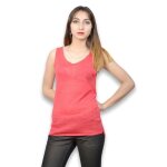 D�bardeur femme - escandelle - rouge - 45% lin - 55% acrylique - taille m