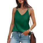 Dbardeur femme t loose sans manches col v - vert