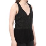Débardeur femme noir teddy smith thaya - bretelles col v dos nageur - 100% viscose Débardeur femme noir teddy smith thaya - bretelles col v dos nageur - 100% viscose