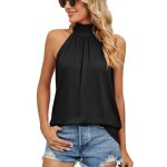 D�bardeur femme sans manches ete col halter casual hauts lache couleur unie confortable - taille eu - ...