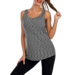 Débardeur fitness femme - gris - soutien - gorge amovible - idéal pour yoga running jogging Débardeur fitness femme - gris - soutien - gorge amovible - idéal pour yoga running jogging