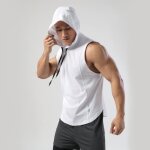 Dbardeur homme avec capuche sport schage rapide respirant gilet sans manches pour fitness running boxe ...