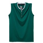 Dbardeur homme ete sans manches grande taille casaul tops stretch en coton couleur unie confortable ...