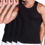 D�bardeur homme sans manche stretch coton noir - regular - col rond - lot de 4